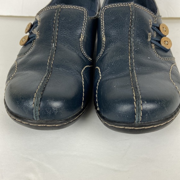 Clarks Blue Slip on Loafers Size 8.5 - Picture 3 of 12